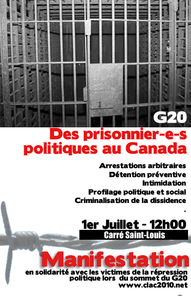 contre la répression, en solidarité avec les arrêtéEs du G20 - against police repression, in solidarity with the G20 detainees